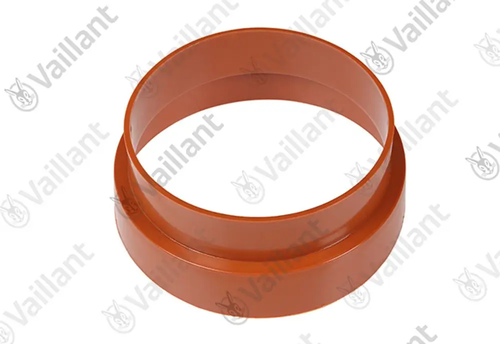 Vaillant Reduzierring in rot, zylindrische Form mit einer glatten Oberfläche, geeignet für Anschlussarbeiten oder Rohrverbindungen.